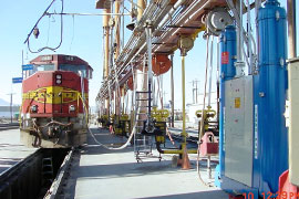 鉄道と列車に取り付けられたピンチバルブ